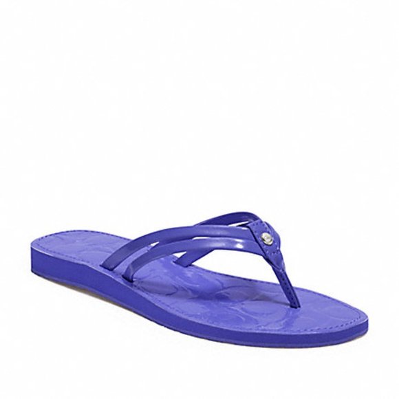 Coach Juney Periwinkle Blue Patent Flip Flop - Size 7M - Picture 4 of 8